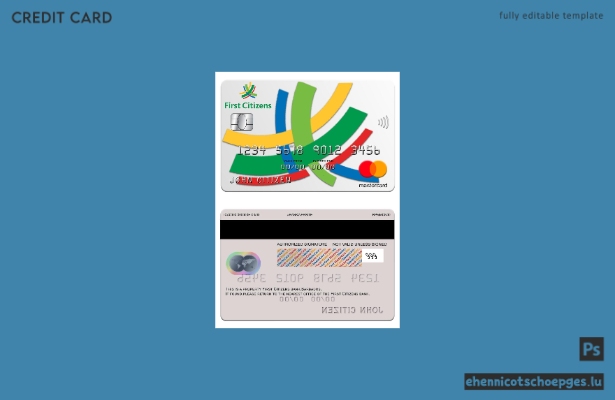 Beispielvorschau der Mastercard der Barbados First Citizens Bank